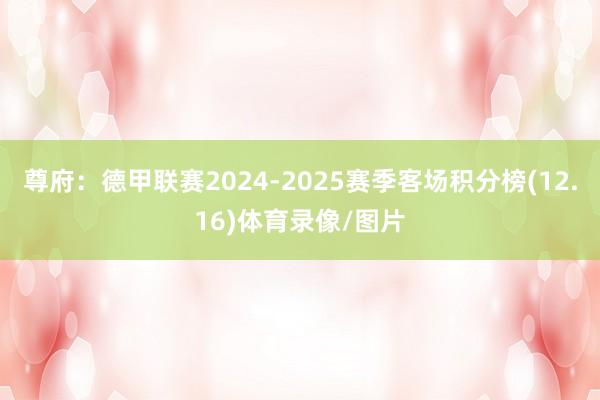 尊府：德甲联赛2024-2025赛季客场积分榜(12.16)体育录像/图片