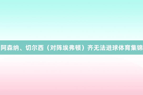 阿森纳、切尔西（对阵埃弗顿）齐无法进球体育集锦