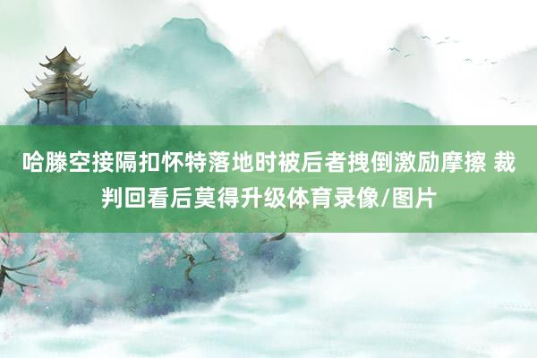 哈滕空接隔扣怀特落地时被后者拽倒激励摩擦 裁判回看后莫得升级体育录像/图片